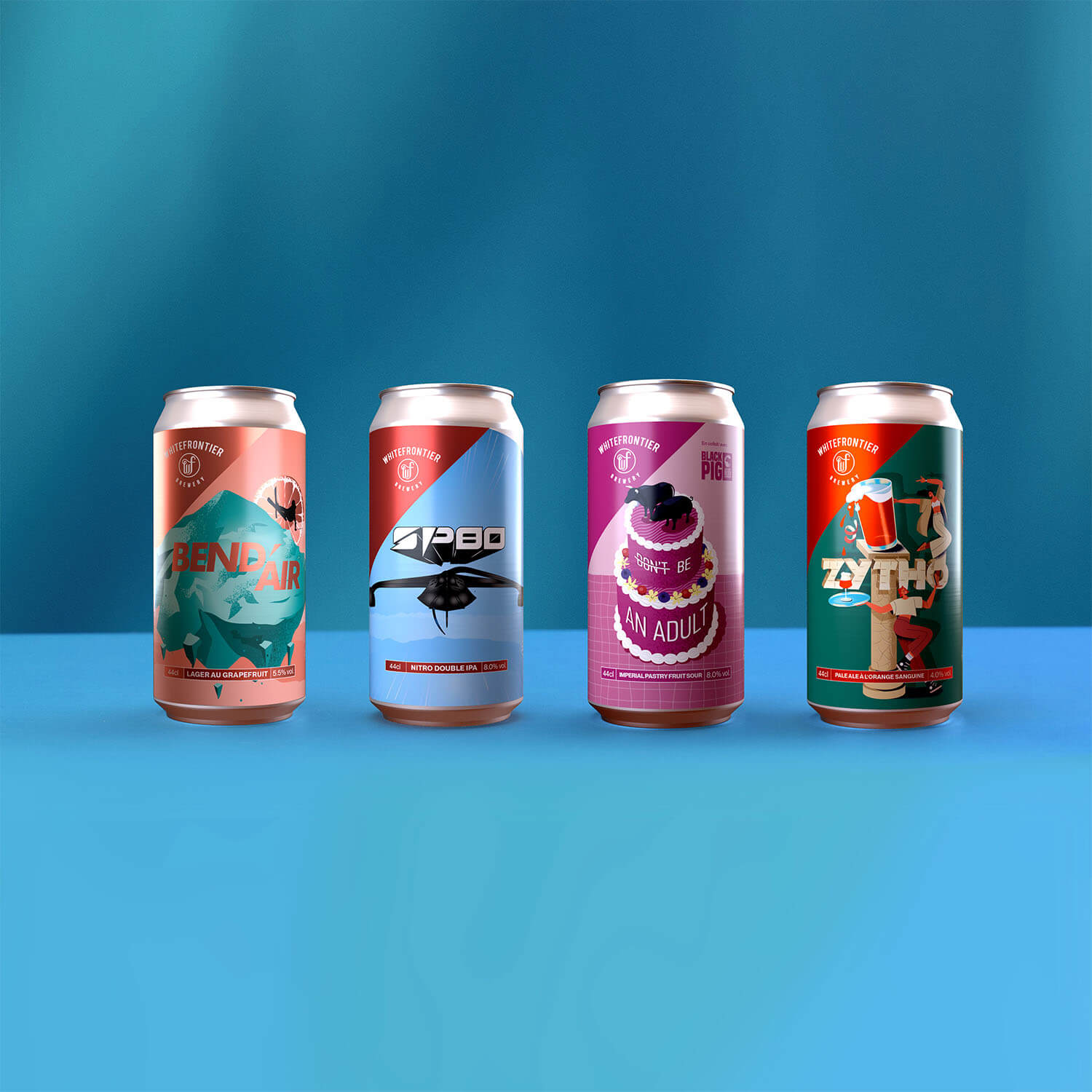 canettes colorées sur fond bleu, nouveautés bières 2023, tendance