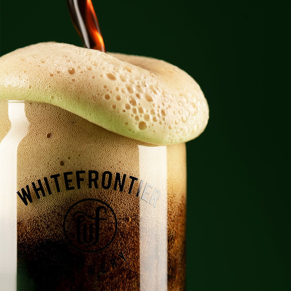 Stout mousse verre canette whitefrontier