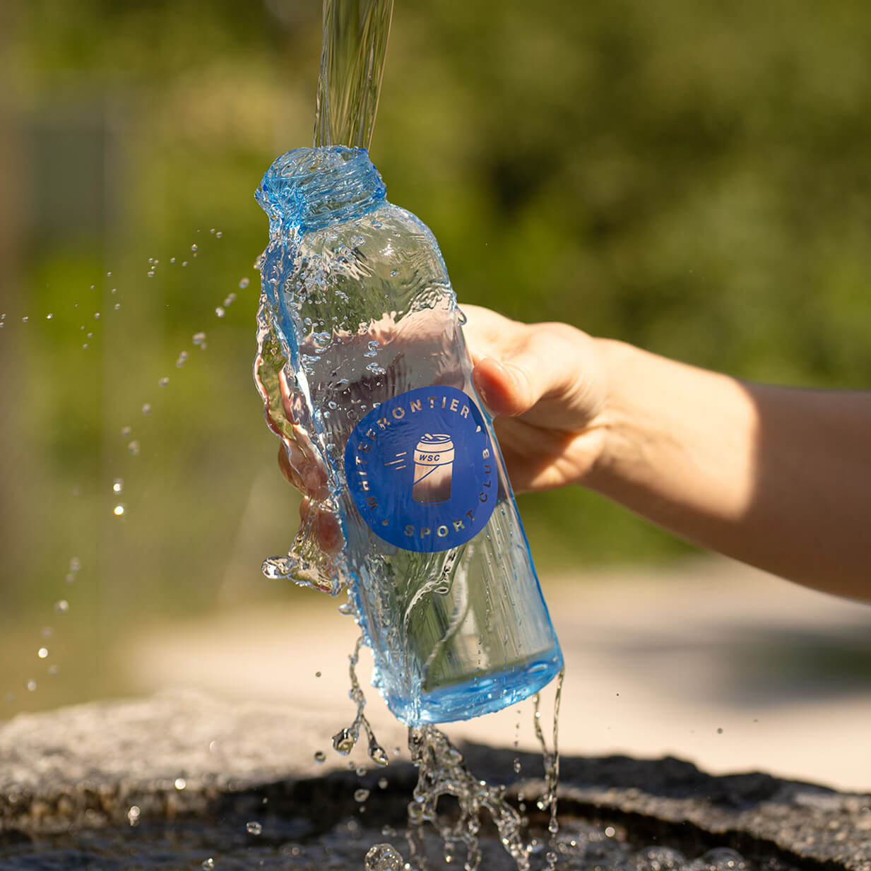 Gourde bleu eau fontaine