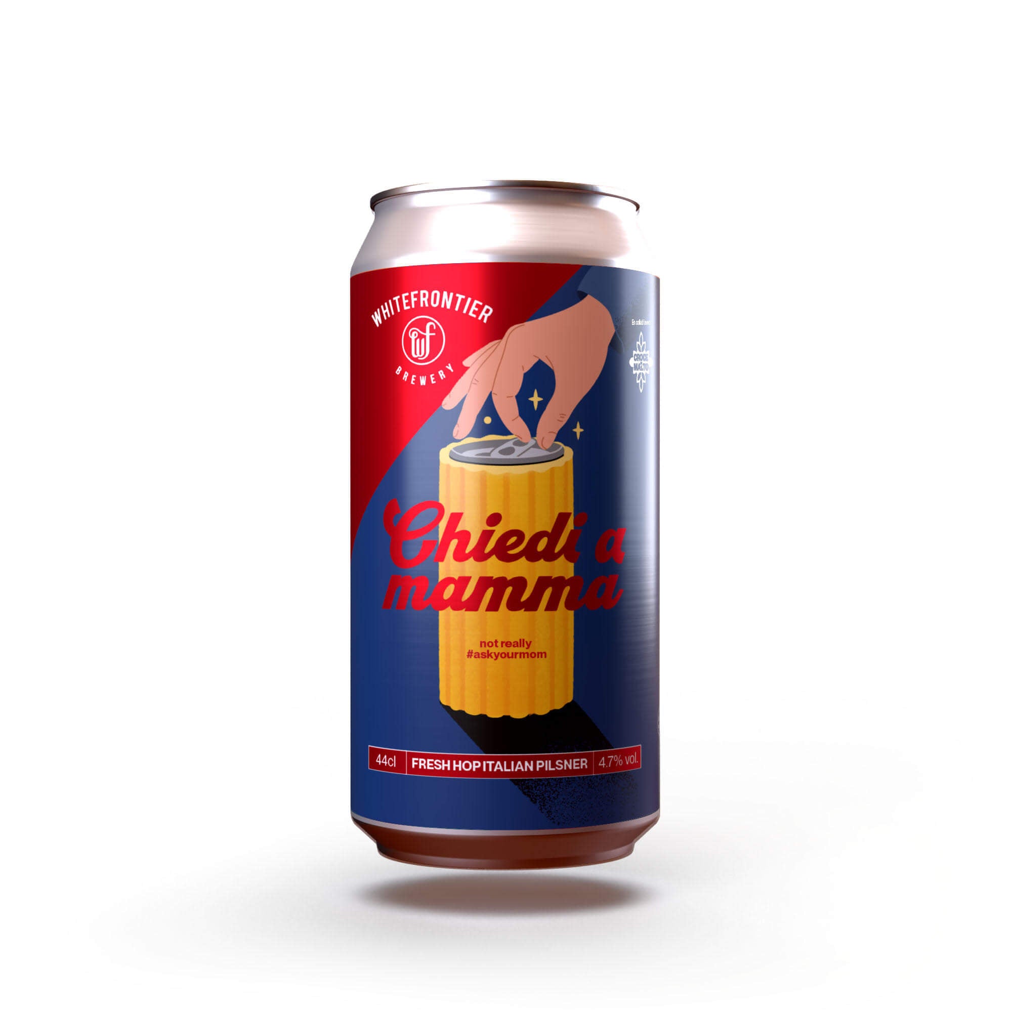 Canette chiedi a mamma italian pilsner bleu et rouge