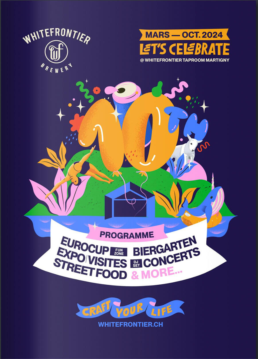 Affiche du programme des 10 ans de Whitefrontier