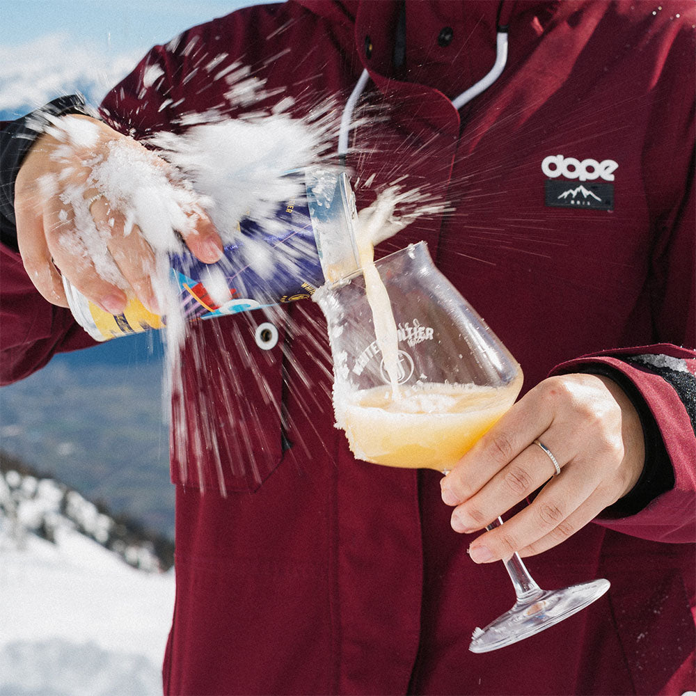 bière avec boule de neige