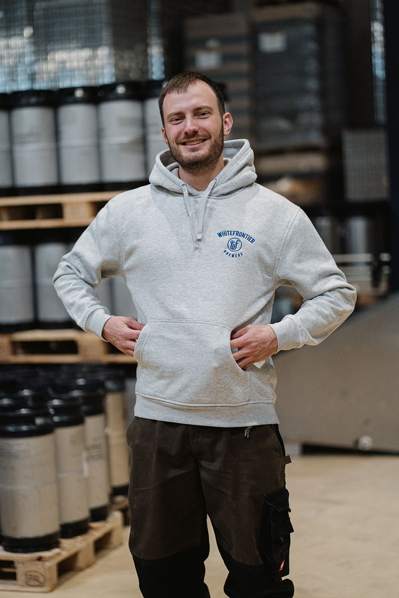 GRAUER KAPUZENPULLOVER WF