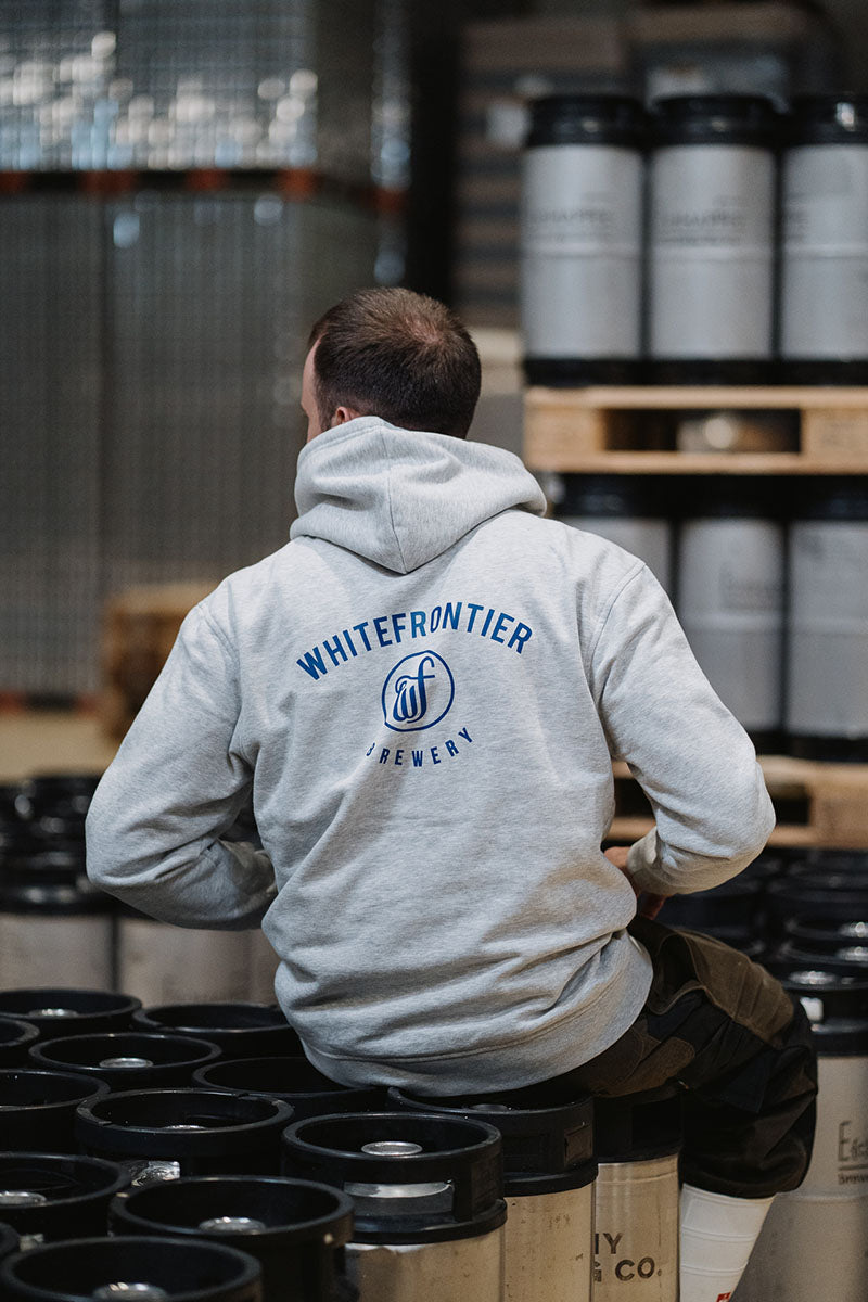 GRAUER KAPUZENPULLOVER WF