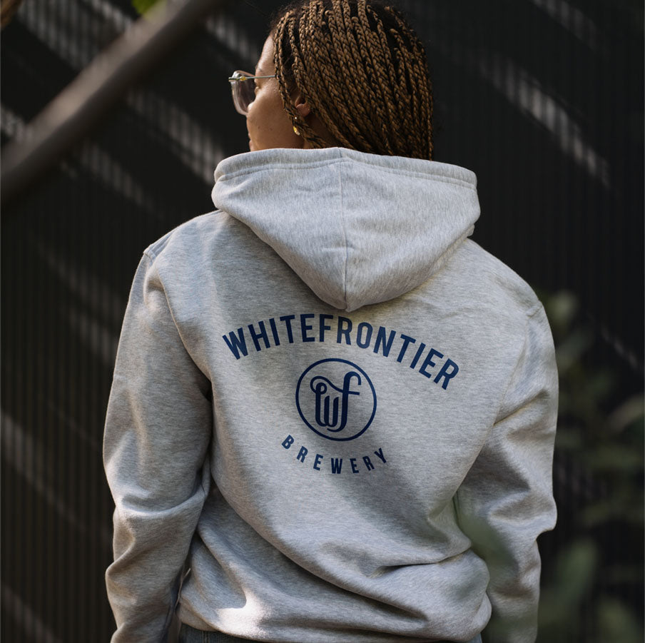 GRAUER KAPUZENPULLOVER WF