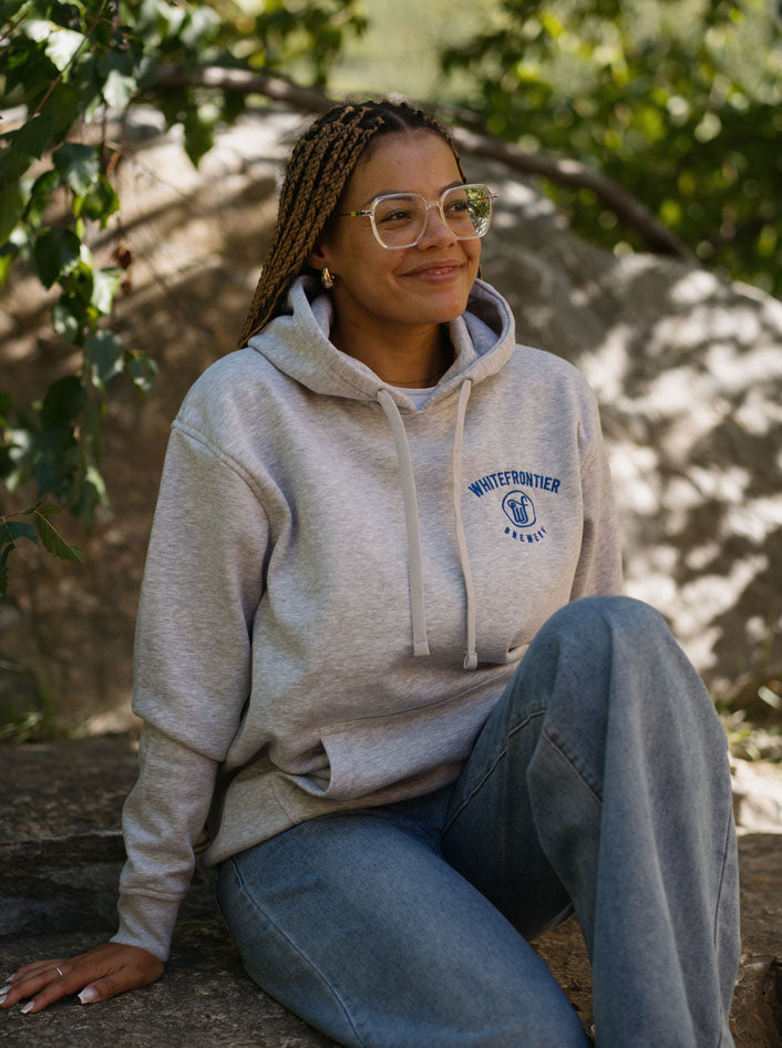 GRAUER KAPUZENPULLOVER WF