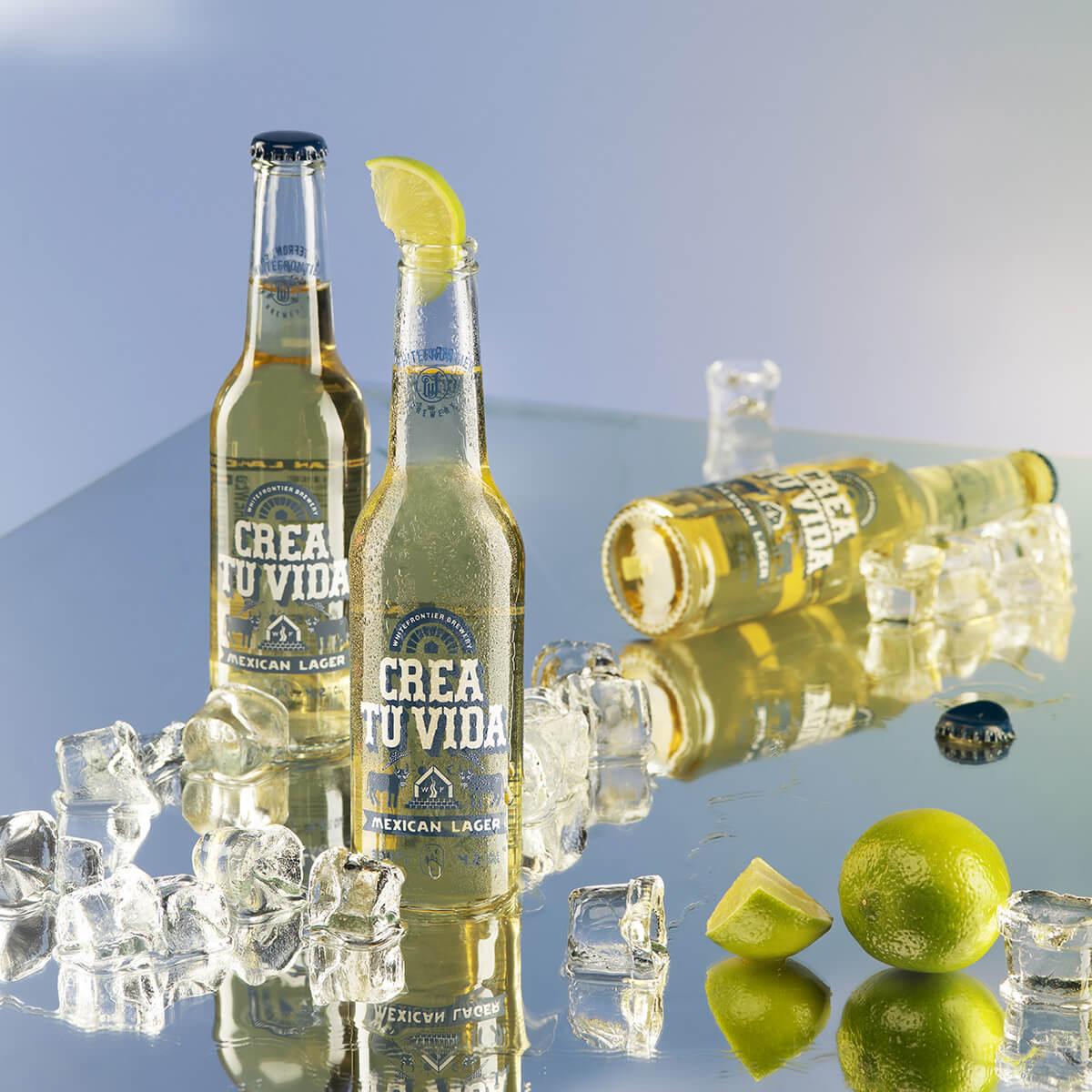 Mexican lager craft beer ice lime