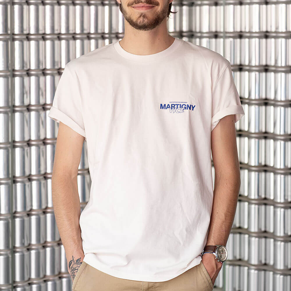 Merch brewery switzerland whitefrontier - t-shirt blue white