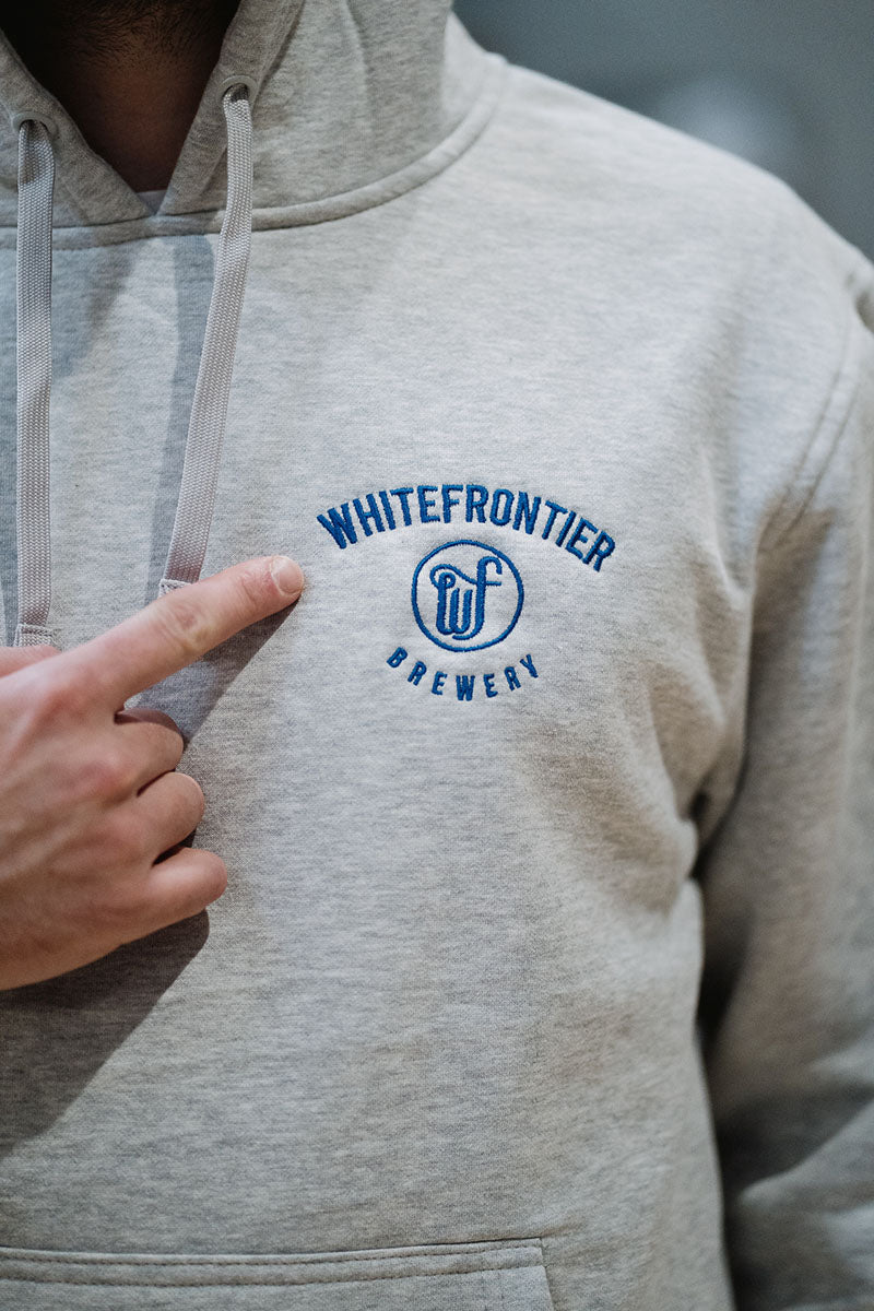 GRAUER KAPUZENPULLOVER WF