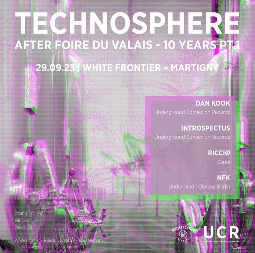 technosphere affiche de la première soirée - par underground connection